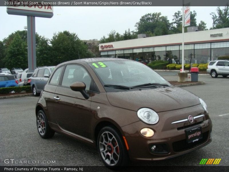 Espresso (Brown) / Sport Marrone/Grigio/Nero (Brown/Gray/Black) 2013 Fiat 500 Sport