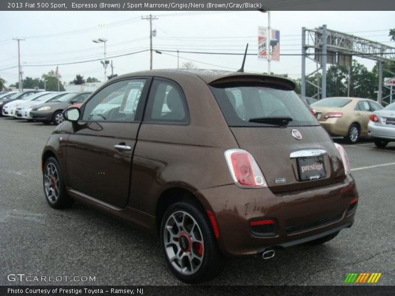 Espresso (Brown) / Sport Marrone/Grigio/Nero (Brown/Gray/Black) 2013 Fiat 500 Sport