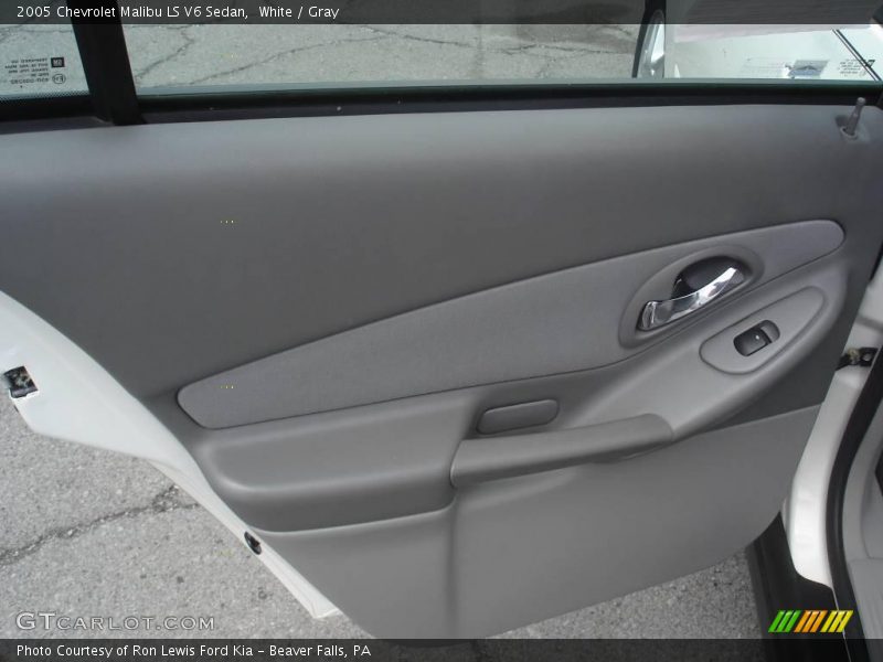 White / Gray 2005 Chevrolet Malibu LS V6 Sedan