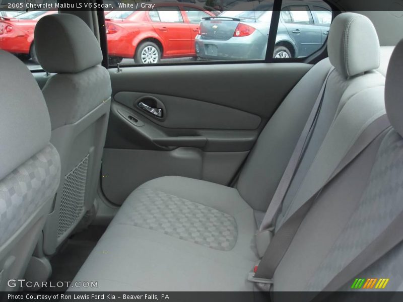 White / Gray 2005 Chevrolet Malibu LS V6 Sedan