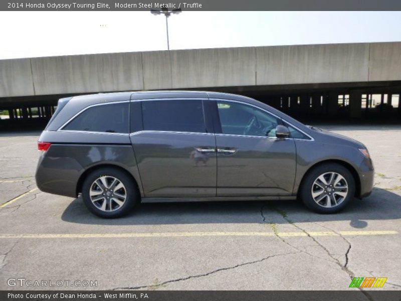 Modern Steel Metallic / Truffle 2014 Honda Odyssey Touring Elite
