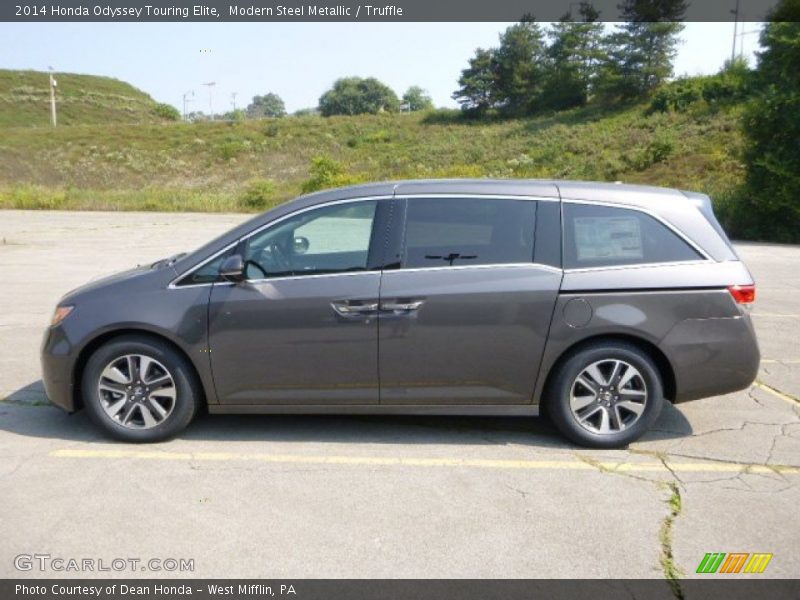 Modern Steel Metallic / Truffle 2014 Honda Odyssey Touring Elite