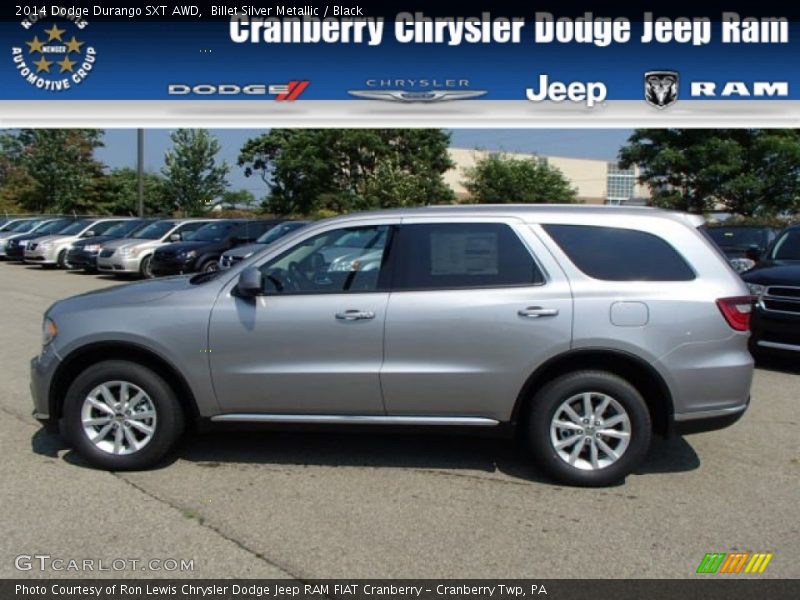Billet Silver Metallic / Black 2014 Dodge Durango SXT AWD