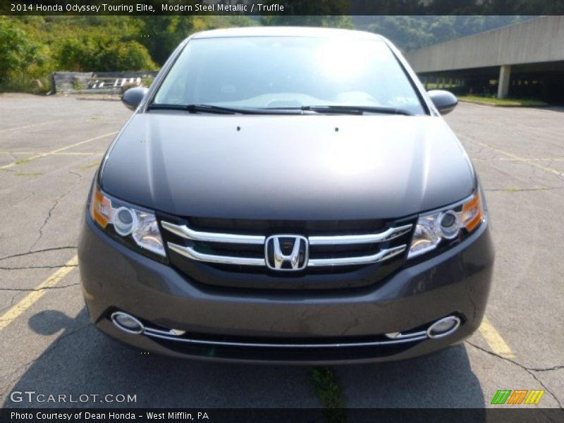 Modern Steel Metallic / Truffle 2014 Honda Odyssey Touring Elite