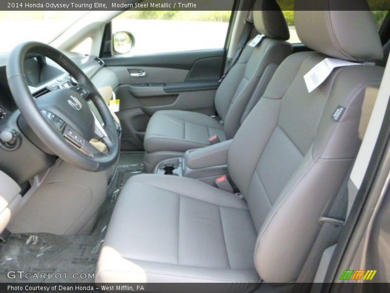 Modern Steel Metallic / Truffle 2014 Honda Odyssey Touring Elite