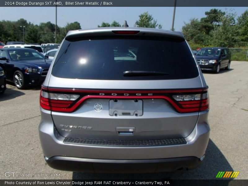 Billet Silver Metallic / Black 2014 Dodge Durango SXT AWD