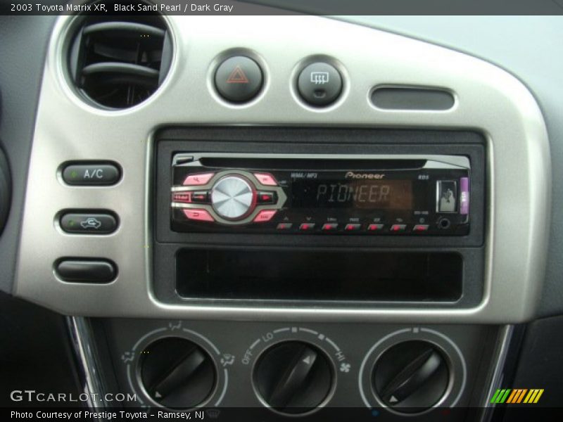 Black Sand Pearl / Dark Gray 2003 Toyota Matrix XR
