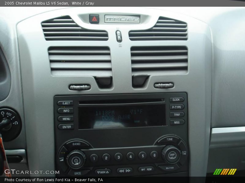 White / Gray 2005 Chevrolet Malibu LS V6 Sedan