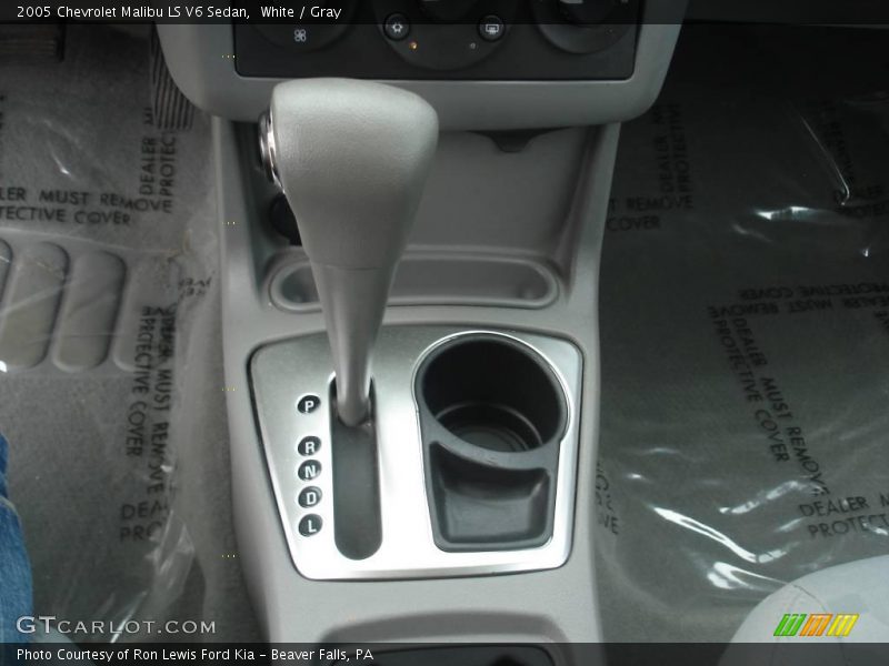 White / Gray 2005 Chevrolet Malibu LS V6 Sedan