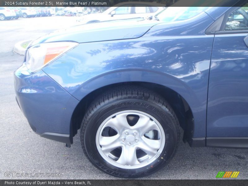 Marine Blue Pearl / Platinum 2014 Subaru Forester 2.5i