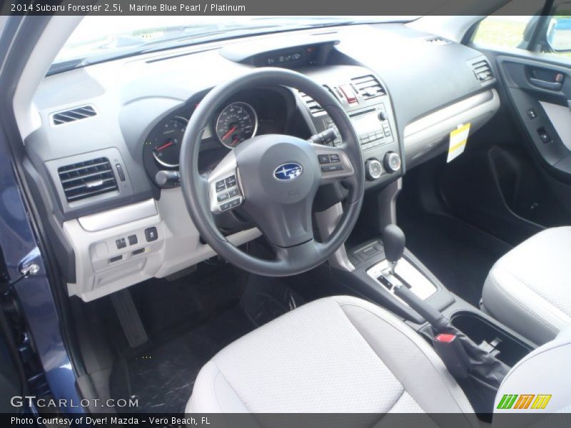 Marine Blue Pearl / Platinum 2014 Subaru Forester 2.5i