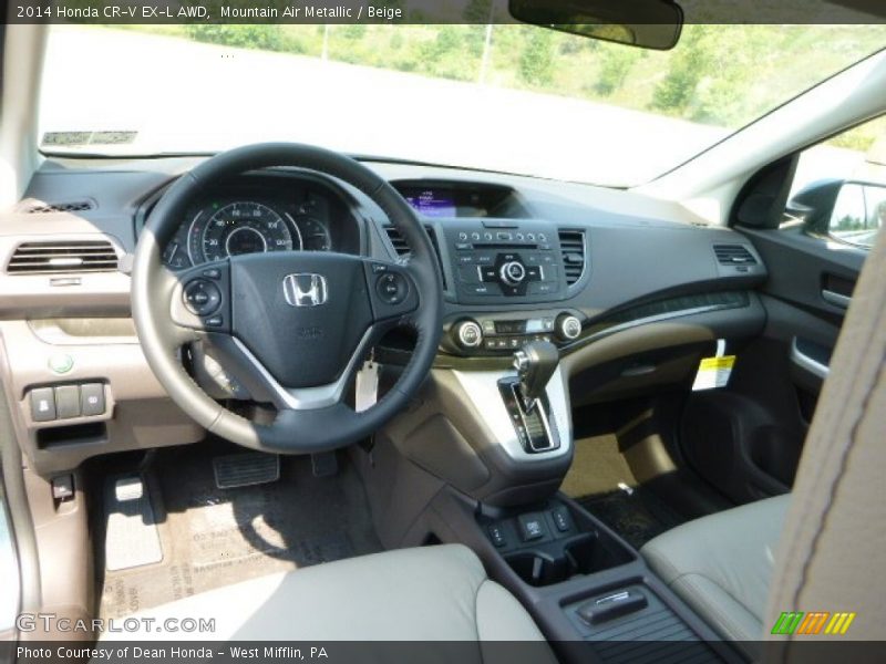 Mountain Air Metallic / Beige 2014 Honda CR-V EX-L AWD