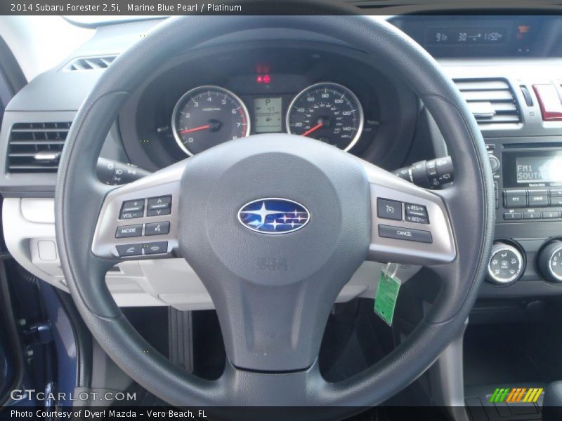 Marine Blue Pearl / Platinum 2014 Subaru Forester 2.5i