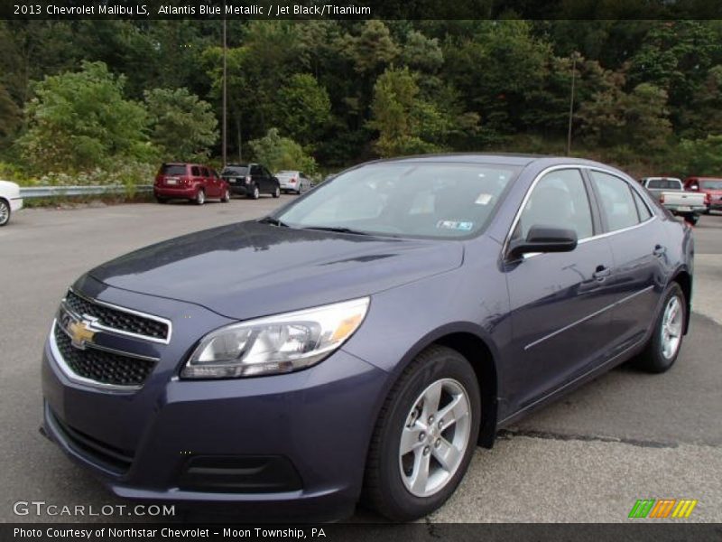 Atlantis Blue Metallic / Jet Black/Titanium 2013 Chevrolet Malibu LS