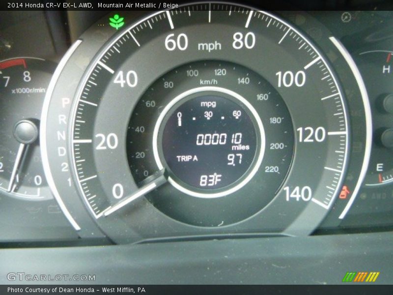 Mountain Air Metallic / Beige 2014 Honda CR-V EX-L AWD