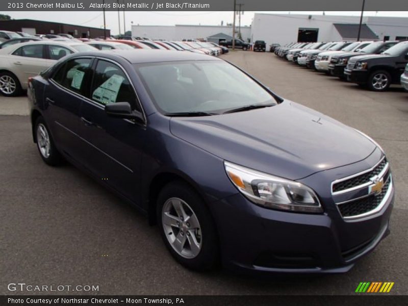 Atlantis Blue Metallic / Jet Black/Titanium 2013 Chevrolet Malibu LS