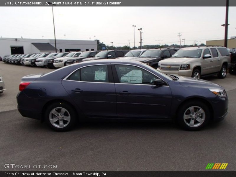 Atlantis Blue Metallic / Jet Black/Titanium 2013 Chevrolet Malibu LS