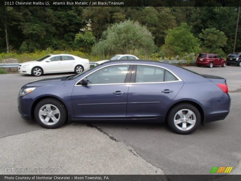Atlantis Blue Metallic / Jet Black/Titanium 2013 Chevrolet Malibu LS