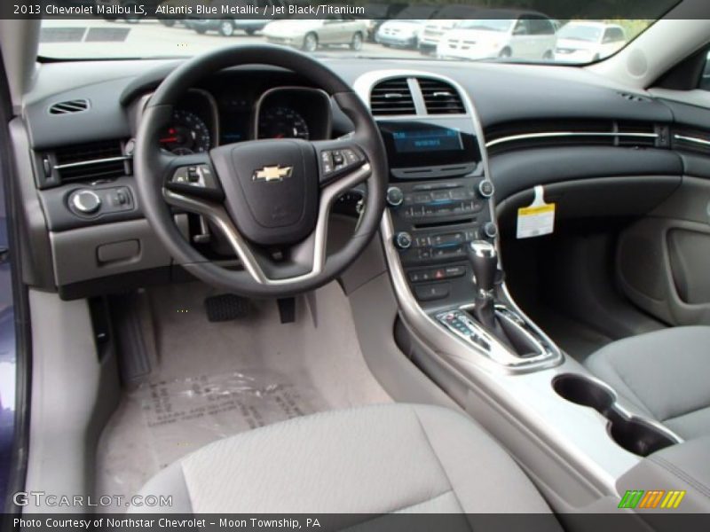 Atlantis Blue Metallic / Jet Black/Titanium 2013 Chevrolet Malibu LS
