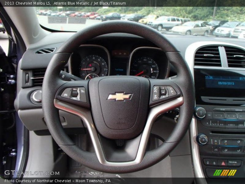 Atlantis Blue Metallic / Jet Black/Titanium 2013 Chevrolet Malibu LS