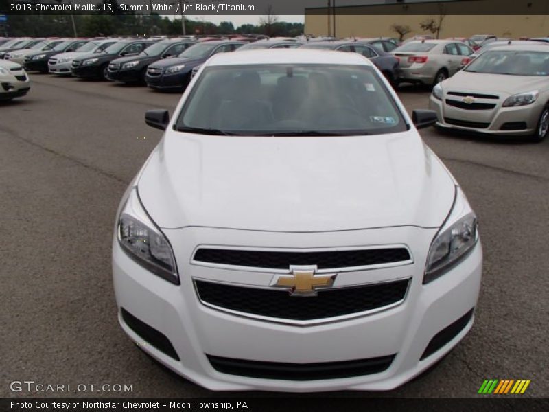 Summit White / Jet Black/Titanium 2013 Chevrolet Malibu LS