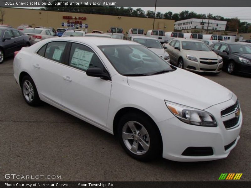 Summit White / Jet Black/Titanium 2013 Chevrolet Malibu LS