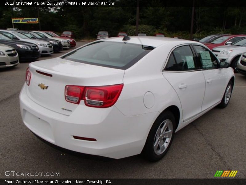 Summit White / Jet Black/Titanium 2013 Chevrolet Malibu LS