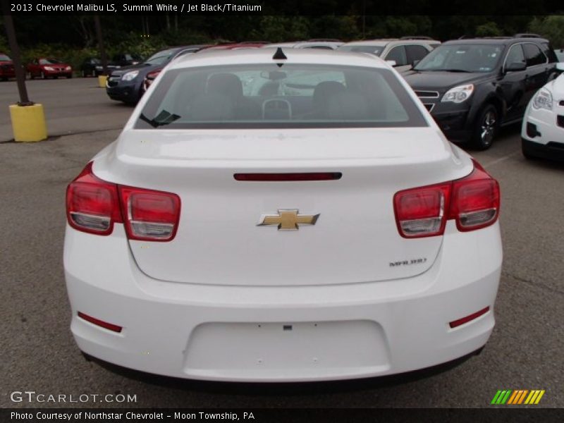 Summit White / Jet Black/Titanium 2013 Chevrolet Malibu LS