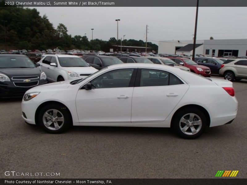 Summit White / Jet Black/Titanium 2013 Chevrolet Malibu LS