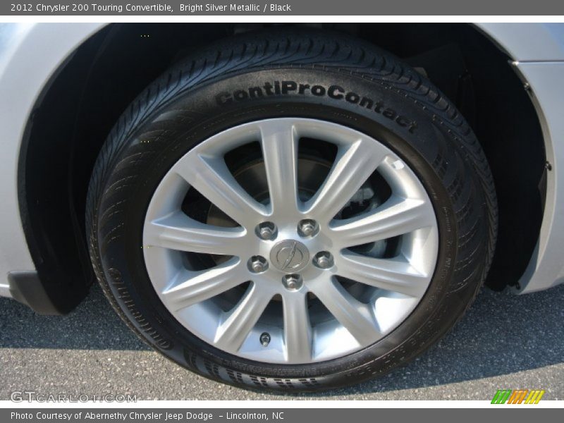 Bright Silver Metallic / Black 2012 Chrysler 200 Touring Convertible