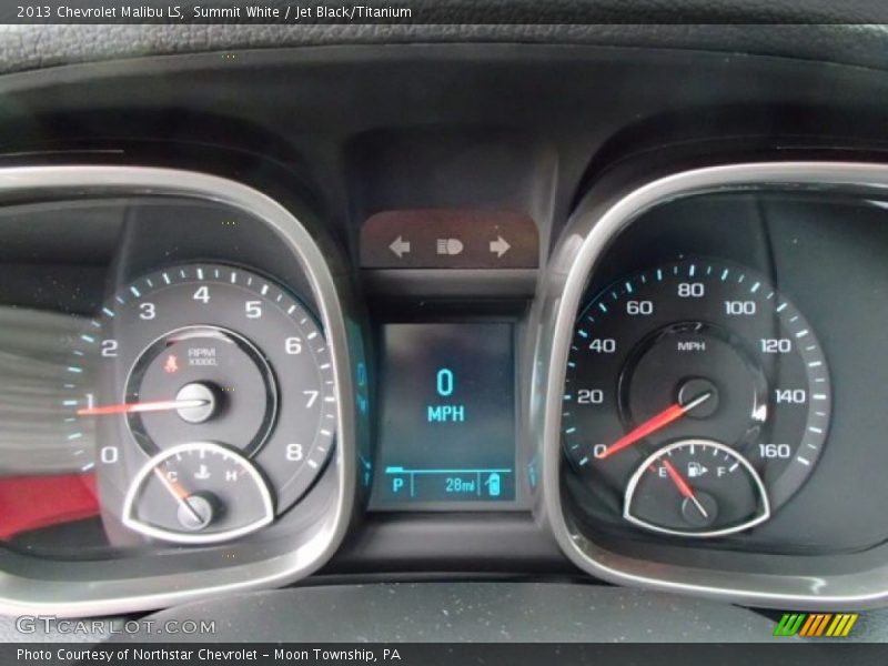 Summit White / Jet Black/Titanium 2013 Chevrolet Malibu LS