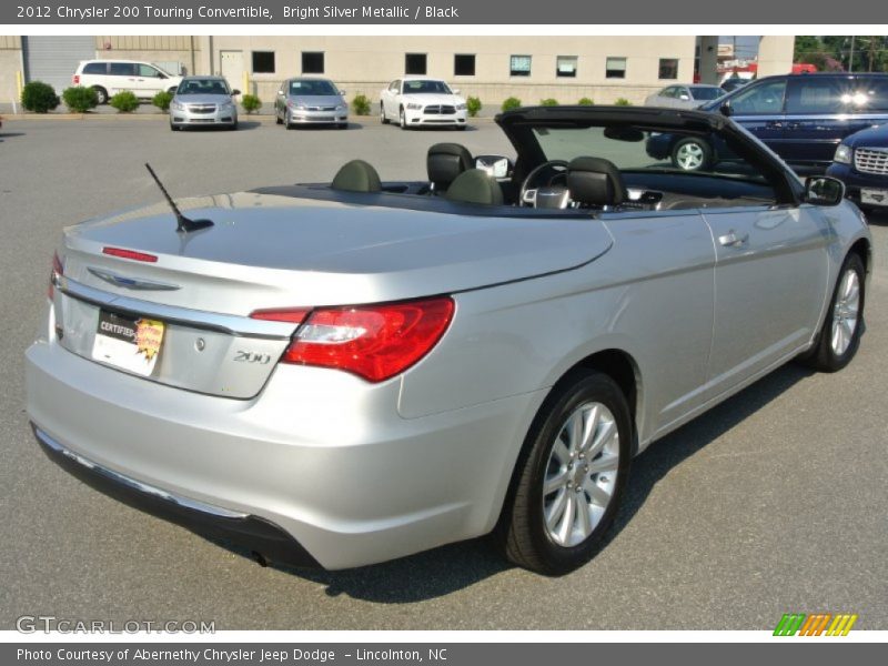 Bright Silver Metallic / Black 2012 Chrysler 200 Touring Convertible