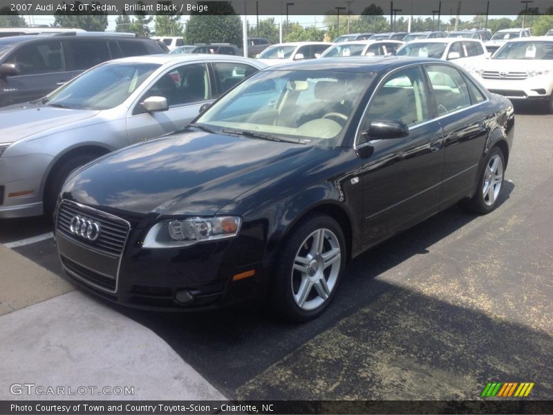 Brilliant Black / Beige 2007 Audi A4 2.0T Sedan
