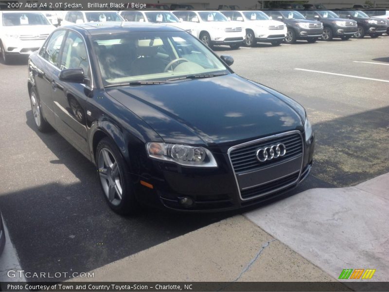 Brilliant Black / Beige 2007 Audi A4 2.0T Sedan