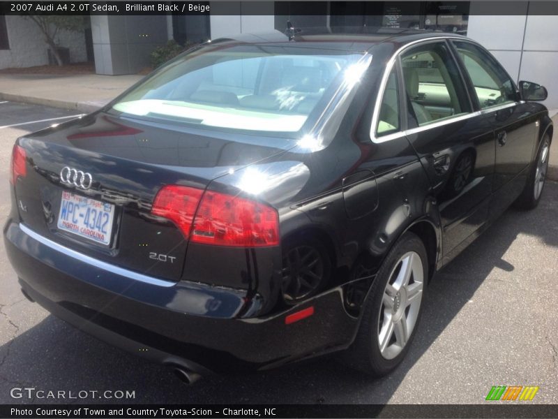 Brilliant Black / Beige 2007 Audi A4 2.0T Sedan