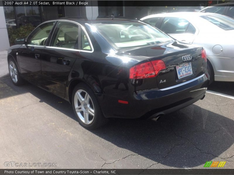 Brilliant Black / Beige 2007 Audi A4 2.0T Sedan