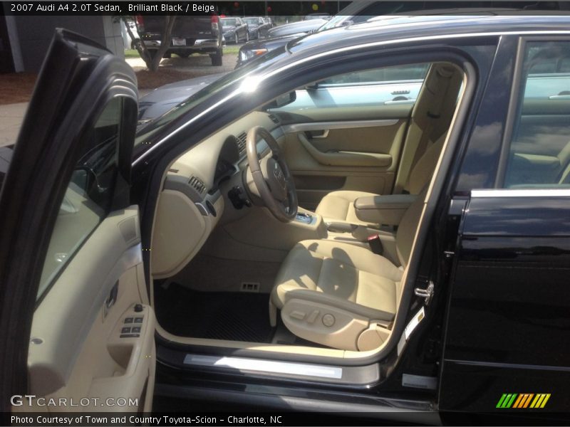 Brilliant Black / Beige 2007 Audi A4 2.0T Sedan