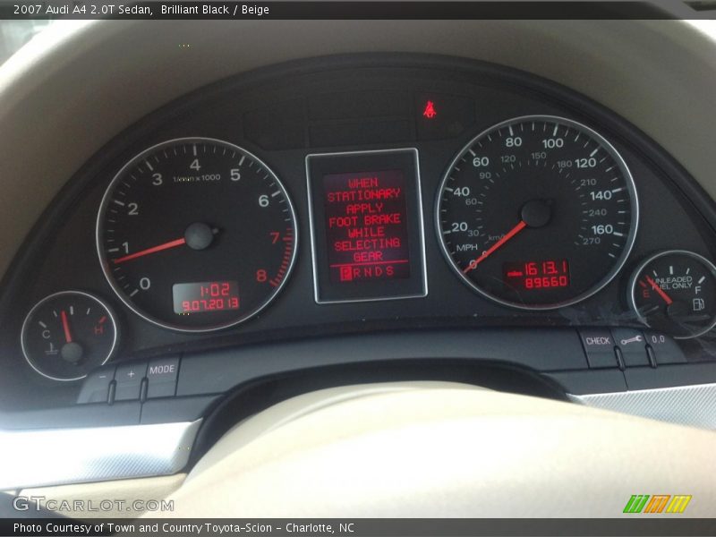 Brilliant Black / Beige 2007 Audi A4 2.0T Sedan