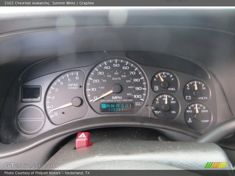 Summit White / Graphite 2002 Chevrolet Avalanche