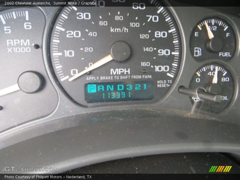 Summit White / Graphite 2002 Chevrolet Avalanche