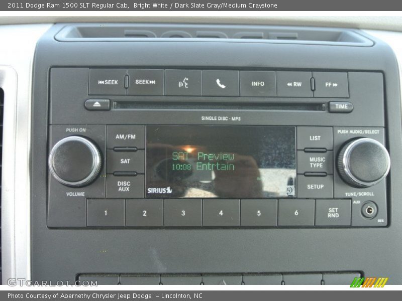 Bright White / Dark Slate Gray/Medium Graystone 2011 Dodge Ram 1500 SLT Regular Cab