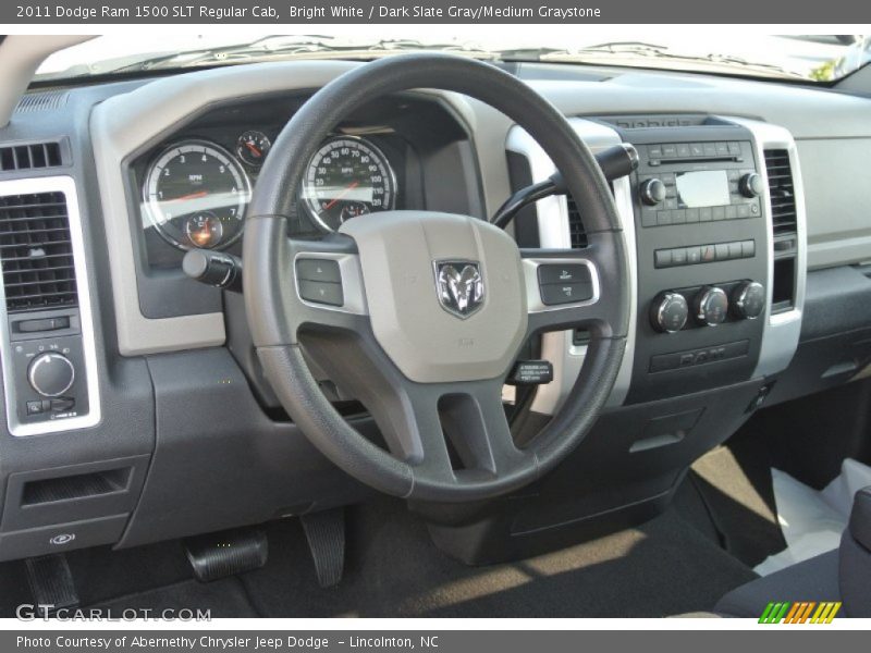 Bright White / Dark Slate Gray/Medium Graystone 2011 Dodge Ram 1500 SLT Regular Cab