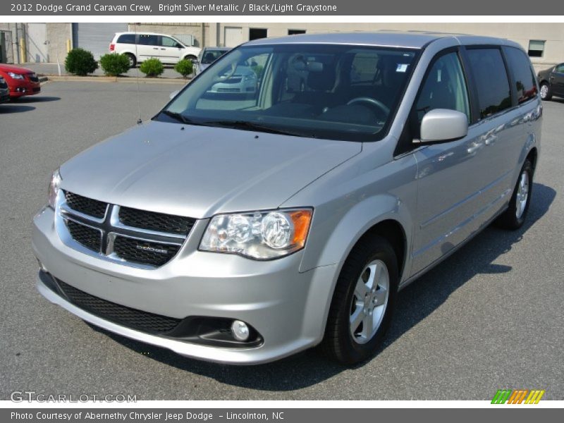 Bright Silver Metallic / Black/Light Graystone 2012 Dodge Grand Caravan Crew