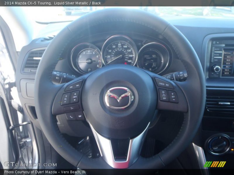 Liquid Silver Metallic / Black 2014 Mazda CX-5 Touring