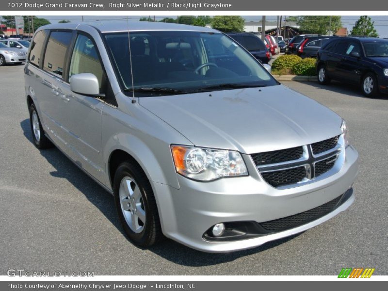 Bright Silver Metallic / Black/Light Graystone 2012 Dodge Grand Caravan Crew