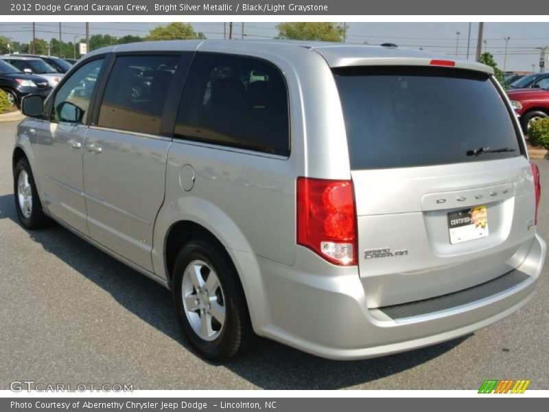 Bright Silver Metallic / Black/Light Graystone 2012 Dodge Grand Caravan Crew