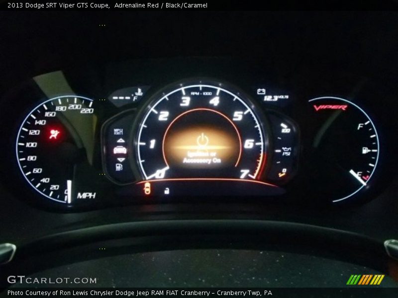  2013 SRT Viper GTS Coupe GTS Coupe Gauges