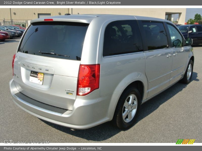 Bright Silver Metallic / Black/Light Graystone 2012 Dodge Grand Caravan Crew