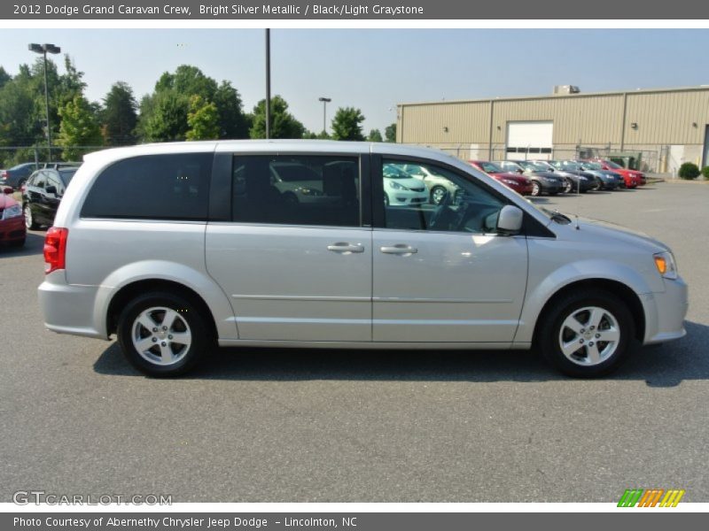 Bright Silver Metallic / Black/Light Graystone 2012 Dodge Grand Caravan Crew