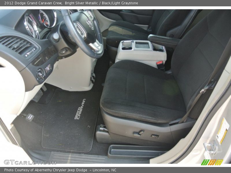 Bright Silver Metallic / Black/Light Graystone 2012 Dodge Grand Caravan Crew